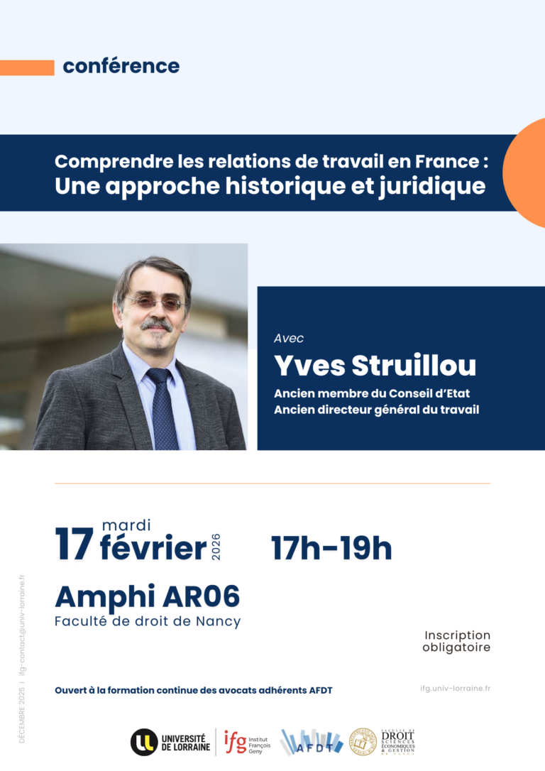 Conférence 17/02/26 : Comprendre le relations de travail en france