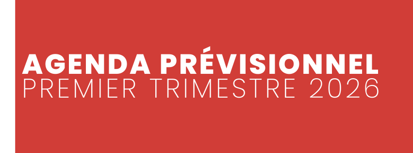 Visuel Agenda premier trimestre 2026
